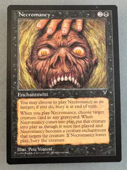 Necromancy Visions MTG Regular—Lightly Played EX—Vintage Magic: the Gathering - Image 1