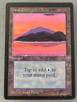 Island MTG Beta 293 (C)—Moderately Played Very Good—Vintage Magic the Gathering - Image 1