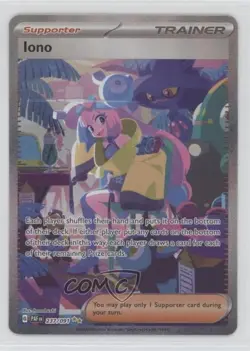Iono Special Illustration Rare Pokemon Scarlet & Violet Paldean Fates PAF #237 - Image 1