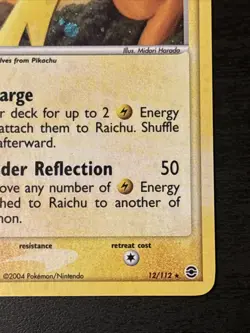 Raichu Holo Rare 12/112 FireRed & LeafGreen Holo Foil 2004 Pokemon Nm - Image 4