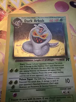 pokemon card dark Arbok holo team Rocket - Image 2