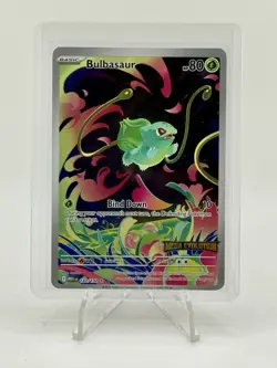 Pokemon TCG Bulbasaur IR 133/132 Mega Evolutions Stamped Promo Card NM - Image 1
