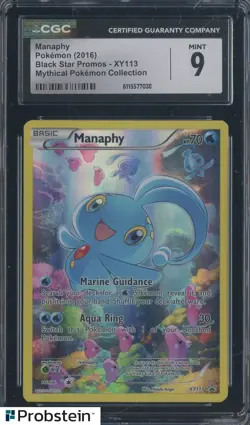 2016 Pokemon BSP Mythical Pokemon Collection #XY113 Manaphy CGC 9 MINT - Image 1