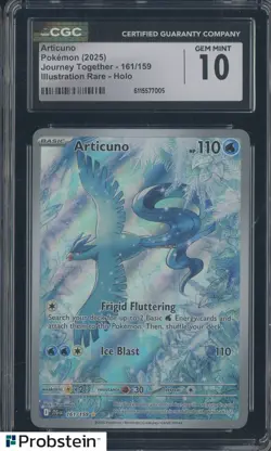 2025 Pokemon Journey Together Illustration Rare #161 Articuno CGC 10 GEM MINT - Image 1