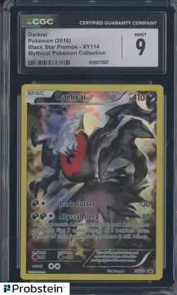 2016 Pokemon BSP Mythical Pokemon Collection #XY114 Darkrai CGC 9 MINT - Image 1
