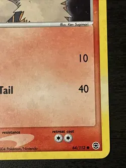 Growlithe 64/112 FireRed & LeafGreen Reverse Holo 2004 Pokemon Card Nm - Image 4