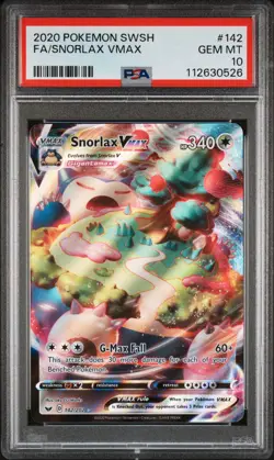 Snorlax Vmax - 142/202 - Ultra Rare - Sword & Shield Base - Pokemon - PSA 10 - Image 1