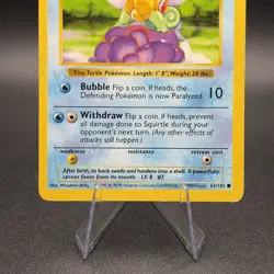 Pokemon Squirtle 063/102 Base Set (Shadowless) Regular - Image 3