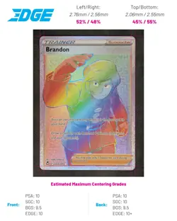 Brandon (Secret) 203/195 Pokemon TCG Secret Rare SWSH12: Silver Tempest NM - Image 3