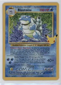 Blastoise Holo Pokemon Celebrations Classic Collection #2/102 - Image 1