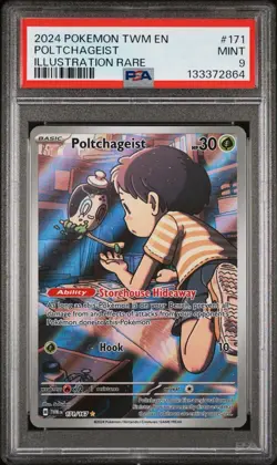 (PSA 9) Pokemon: Twilight Masquerade – Poltchageist #171 [Illustration Rare] - Image 1