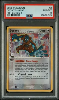 2006 Pokemon Pop Series 4 #2 Deoxys Holo PSA 8 - Image 1