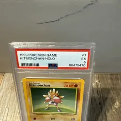 1999 Pokemon Base Set Hitmonchan-Holo #7 PSA 5 - Image 2