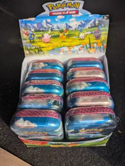 Pokemon Ascended Heroes Mini Tin Display 10 Sealed Booster Tins Open Display - Image 1