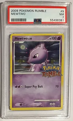 2009 Pokemon Rumble Mewtwo #9 PSA 7 - Image 1