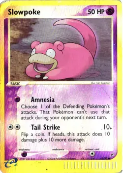 Pokemon Slowpoke 45/95 EX Team Magma VS Team Aqua Reverse Holo FREE SHIPPING - Image 1