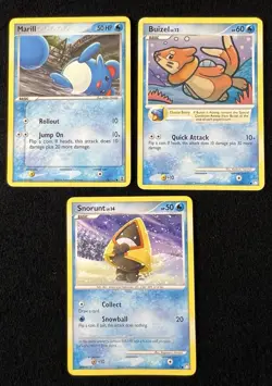 2005-07 Pokemon Lot Marill Delta Species 76/113 Buizel 75/123 Snorunt 100/125 - Image 1