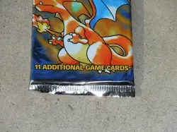 1999 POKEMON BASE SET UNLIMITED BOOSTER PACK CHARIZARD ART FOIL PACKS - Image 3
