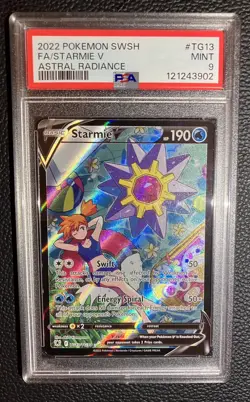 2022 FA/STARMIE V POKEMON SWORD & SHIELD ASTRAL RADIANCE ASTRAL RADIANCE PSA 9 - Image 1