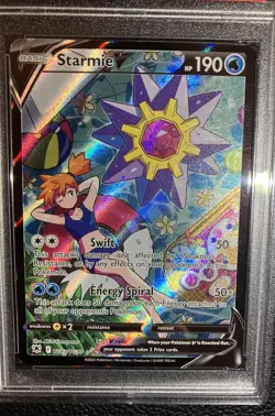 2022 FA/STARMIE V POKEMON SWORD & SHIELD ASTRAL RADIANCE ASTRAL RADIANCE PSA 9 - Image 4