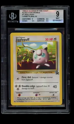 2000 WOTC POKEMON MOVIE JIGGLYPUFF #7 BLACK STAR PROMO CASSETTE MAIL-IN BGS 9 B - Image 1