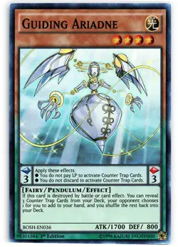 Yugioh! LP Guiding Ariadne - BOSH-EN036 - Super Rare - 1st Edition Lightly Playe - Image 1