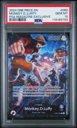 2024 One Piece Promos Psa Magazine Exclusive #060 Monkey D. Luffy PSA 10 - Image 1