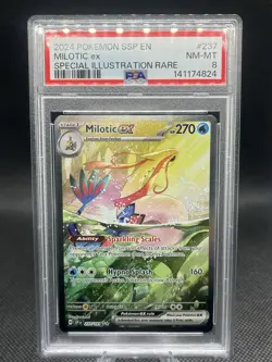 Pokemon TCG Milotic EX Card 237/191 Surging Sparks Sir PSA 8 - Image 1