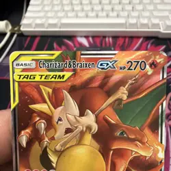 Pokemon TCG Charizard & Braixen GX Holo Card 22/236 Sm-Cosmic Eclipse - Image 5
