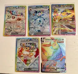 5 Card Pokemon TCG LOT (Glaceon, Eevee, Jolteon, Umbreon) NM All - Image 1