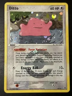 Ditto Reverse Holo Rare 4/112 FireRed & LeafGreen Reverse Holo Pokemon Card Nm - Image 1