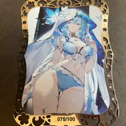 Goddess Story Gold METAL Card - Serial Number #075/100 Anime Girl **READ** - Image 1