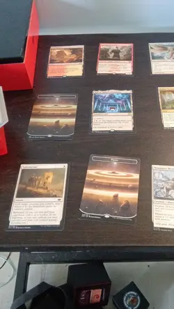 Magic: The Gathering 5 Card Lot White/Red Arid Mesa Imperial Recruiter - Image 1