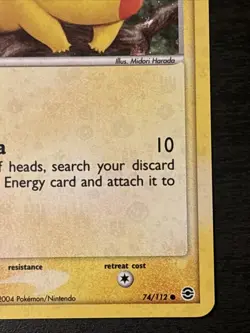 Pikachu 74/112 EX FireRed & LeafGreen Pokemon Card Reverse Holo Foil Rare Nm - Image 4