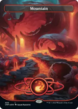 Mountain (489 Galaxy) FOIL Unfinity NM Land Basic Land MAGIC MTG CARD ABUGames - Image 1