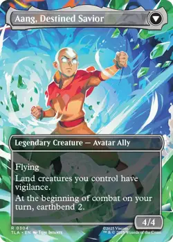 Aang, at the Crossroads (Borderless) [Avatar: The Last Airbender] Foil Near Min - Image 2