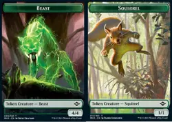 Beast // Squirrel Token Foil Modern Horizon 2 MTG - Image 1