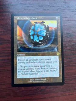 1x RETRO UNWINDING CLOCK - Retro Commander - MTG - Magic the Gathering - Image 1