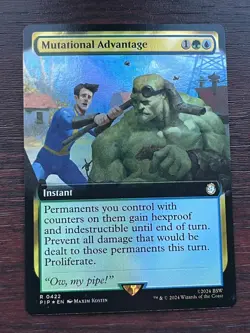 1x FOIL BORDERLESS MUTATIONAL ADVANTAGE - Fallout - MTG - Magic the Gathering - Image 1