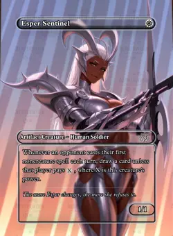 Esper sentinel V2 FOIL - MTG anime playtest custom art - Image 1