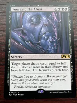 1x PEER INTO THE ABYSS - M21 - MTG - Magic the Gathering - Image 1