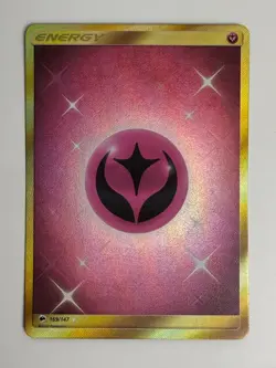 2017 POKEMON S&M BURNING SHADOWS FAIRY ENERGY 169/147 GOLD SECRET RARE HOLO LP B - Image 3