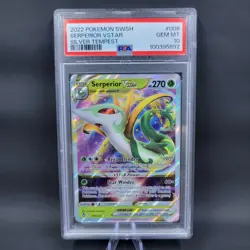 Pokemon TCG PSA 10 Serperior V Star 008/195 Silver Tempest SWSH - Image 1