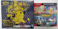Pokemon Surging Sparks ETB & Booster Bundle Lot Factory SEALED - Image 1