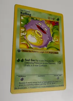 1999 WOTC POKEMON BASE SET SHADOWLESS 1ST EDITION KOFFING 51/102 COMMON LP B - Image 4