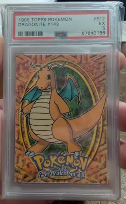 PSA 5 - 1999 Topps Pokemon Movie Edition #E12 Dragonite #149 - EX - Image 1