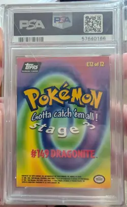 PSA 5 - 1999 Topps Pokemon Movie Edition #E12 Dragonite #149 - EX - Image 2