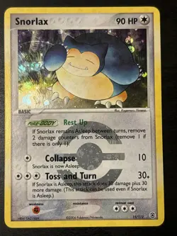 Snorlax Reverse Holo Rare FireRed & LeafGreen Reverse Holo 15/112 Pokemon Nm - Image 1