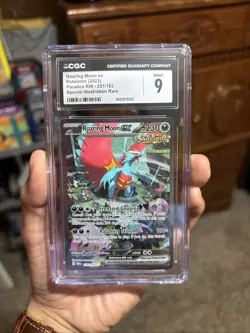 Roaring Moon EX 251/182 Special Illustration Rare Pokemon CGC 9 Mint *032 - Image 1