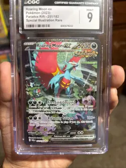 Roaring Moon EX 251/182 Special Illustration Rare Pokemon CGC 9 Mint *032 - Image 2